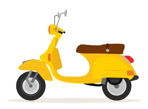 Žlutá vintage motocykl — Stockový vektor