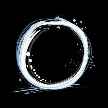 Grunge boya halkası fırçaladı