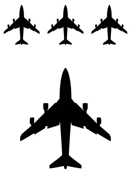 Silhouette d'avion — Image vectorielle