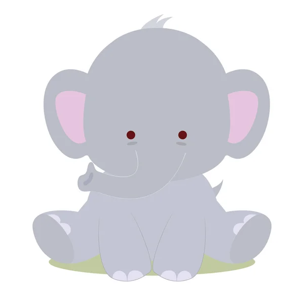 Bébé éléphant mignon — Image vectorielle