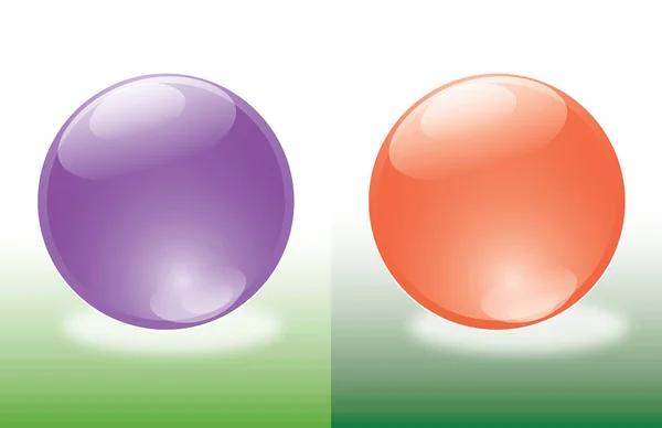 球紫色和红色 — 图库矢量图片