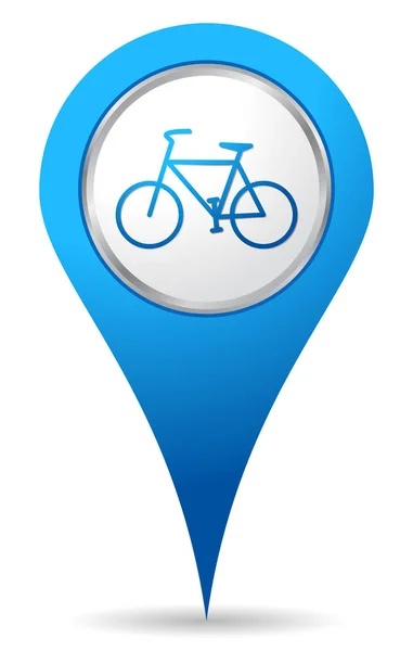 Ícone de localização da bicicleta — Vetor de Stock