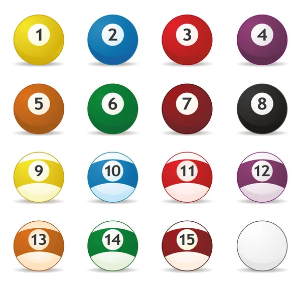 Billard balls — Stock Vector