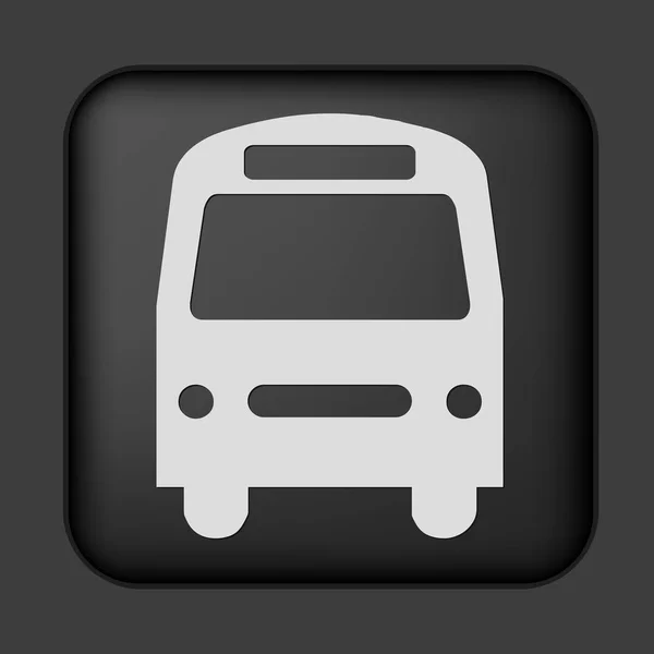 Icono de autobús negro — Vector de stock