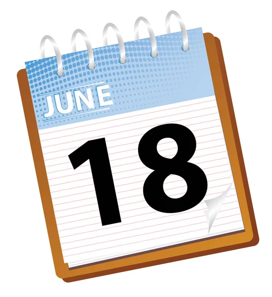 Calendario junio — Vector de stock