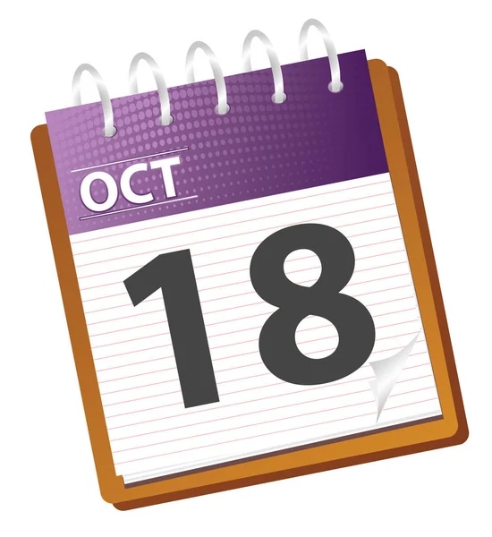 Календарь октябрь — стоковый вектор