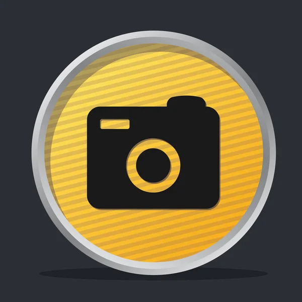 Fotoaparát tmavě odznak — Stockový vektor