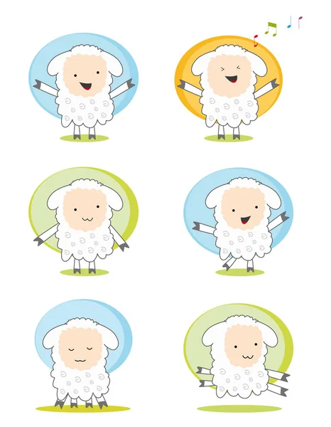 Bande dessinée moutons — Image vectorielle