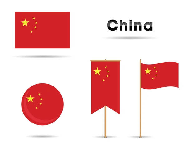 Çin bayrakları — Stok Vektör