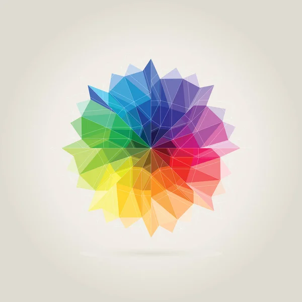 Χρώμα τροχό πολύγωνο — Διανυσματικό Αρχείο