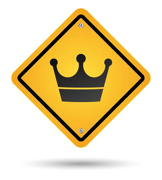 Корона дорожній знак — стоковий вектор