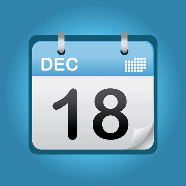 Décembre calendrier bleu — Image vectorielle