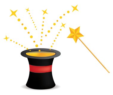 sihirli şapka ve değnek