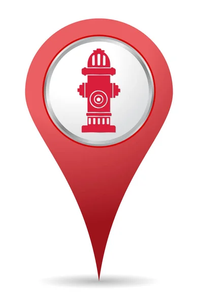 Hydrantowe ikona lokalizacji — Wektor stockowy