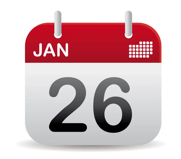 Январский календарь встать — стоковый вектор