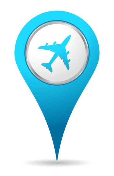 Standort Flugzeug-Symbol — Stockvektor
