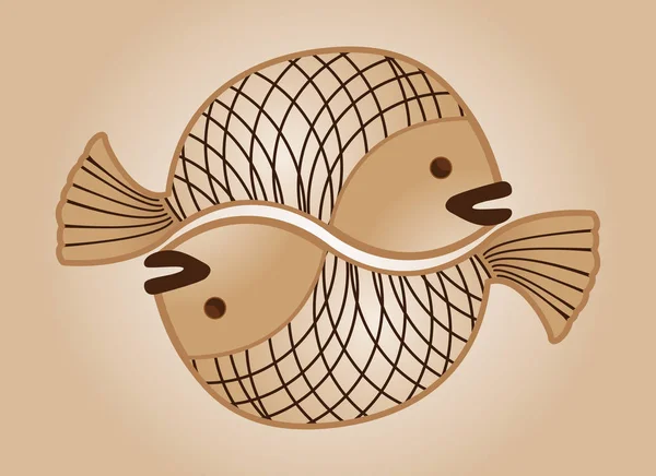 Amour poissons — Image vectorielle