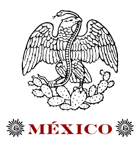 Aquila messicana — Vettoriale Stock