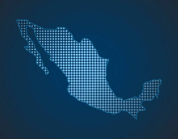 Mexico mappa a punti — Vettoriale Stock