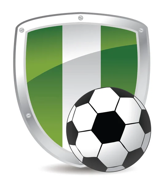 Nigeria bouclier soccer — Image vectorielle