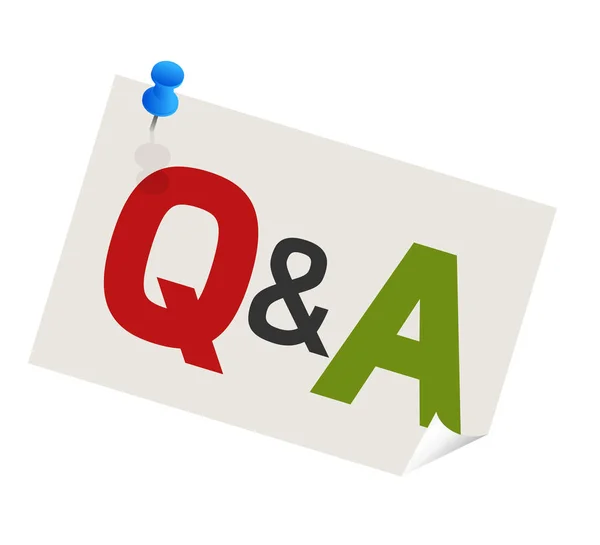 Question answer pushpin — Stock Vector