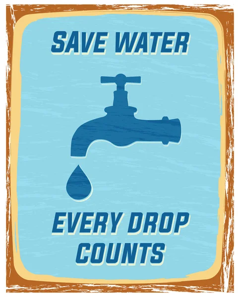 Ahorrar agua — Archivo Imágenes Vectoriales
