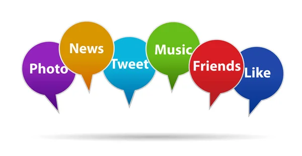Κοινωνικών μέσων μαζικής ενημέρωσης και δικτύωσης έννοια — Διανυσματικό Αρχείο