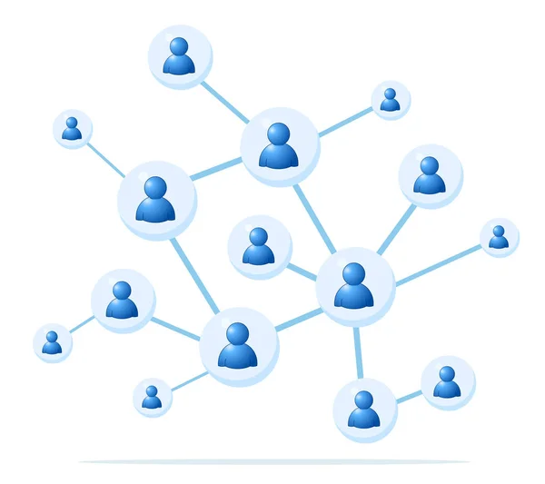 Sociaal netwerk — Stockvector