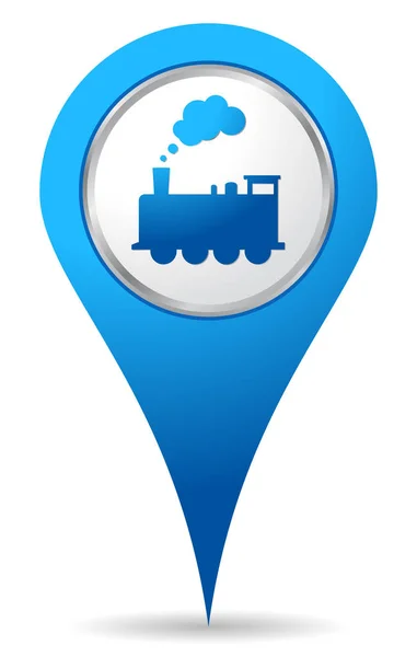 Trein locatiepictogram — Stockvector