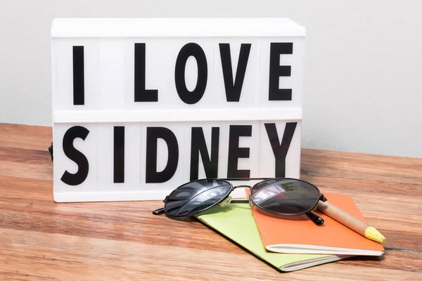 Lightbox travel Sidney — Stock Photo, Image