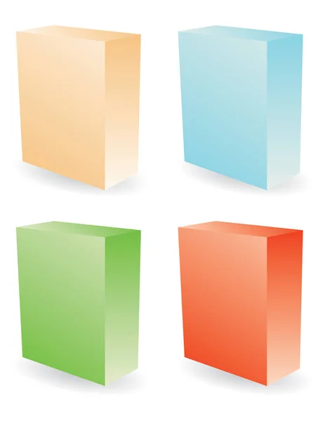 Cajas de color — Vector de stock