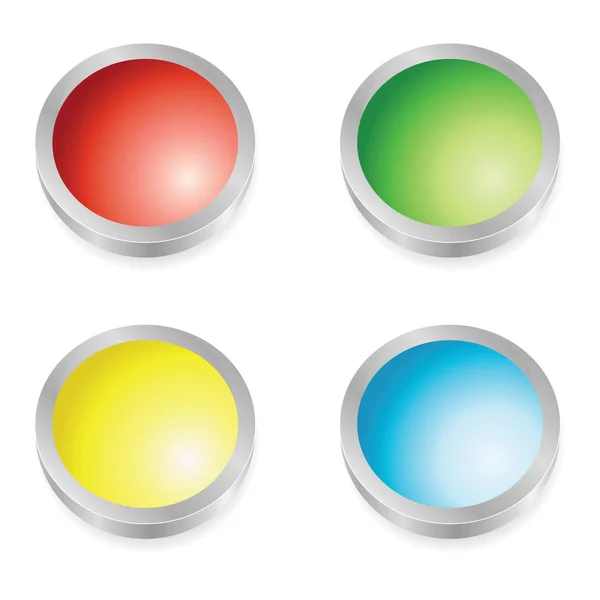 Web buttons colors — Stock Vector