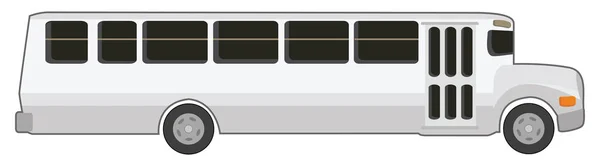 Icône Bus Sur Gris — Image vectorielle