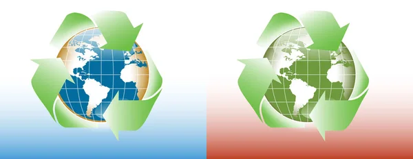 Recyclage mondial — Image vectorielle