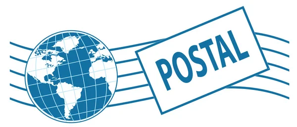 Sello postal mundial — Archivo Imágenes Vectoriales