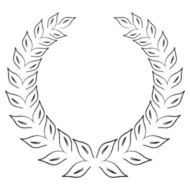 siyah ve beyaz vektör çiçek defne