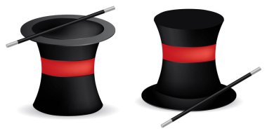 iki vizyonları, şapkayla Magician sihirli yapmak