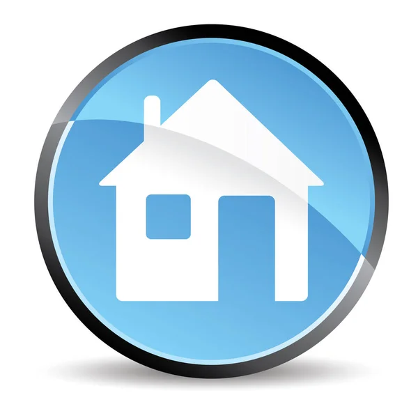 Blue Home Icon Vector — Stock Vector