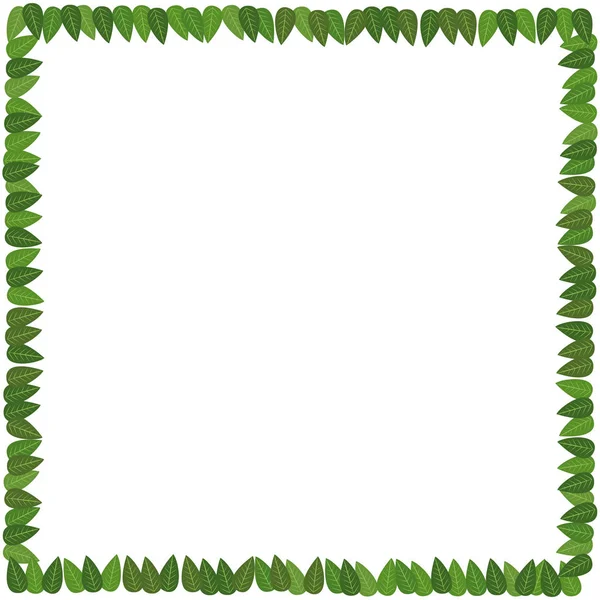 Leafs Frame Vector Mode — Stock Vector