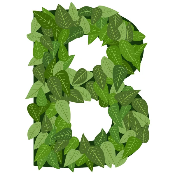 Leter Med Leafs Vector Läge — Stock vektor