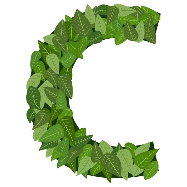 Leter Med Leafs Vector Läge — Stock vektor