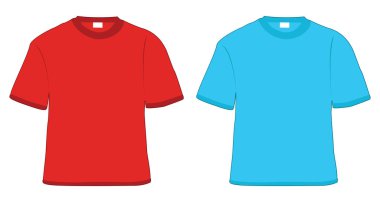 t-shirt kırmızı ve mavi
