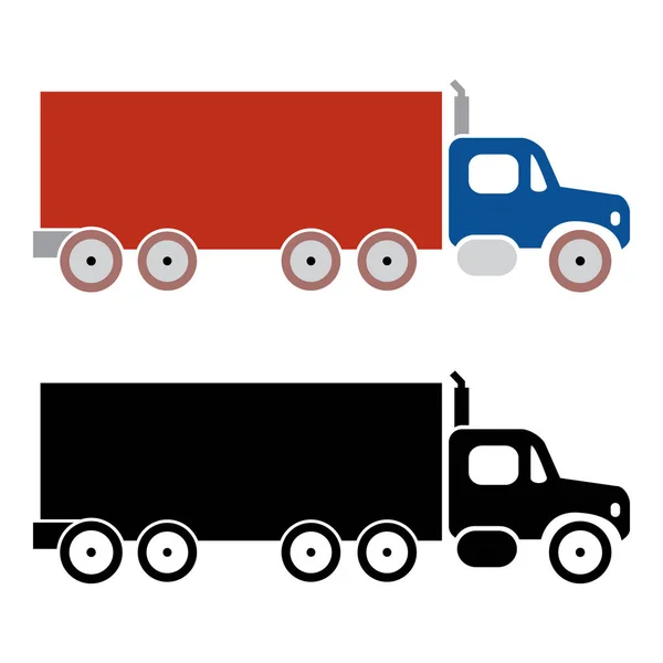 Ícones de carga de caminhão — Vetor de Stock