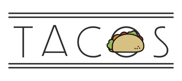 Taco signo simple — Vector de stock