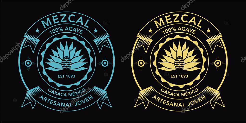 Mezcal spirit label, Oaxaca flavor