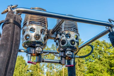 Metal, gümüş Gaz brülörleri gelen turist sıcak hava balonu