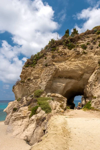 Entrance Hidden Beach Tropea Calabria — Stock Photo, Image