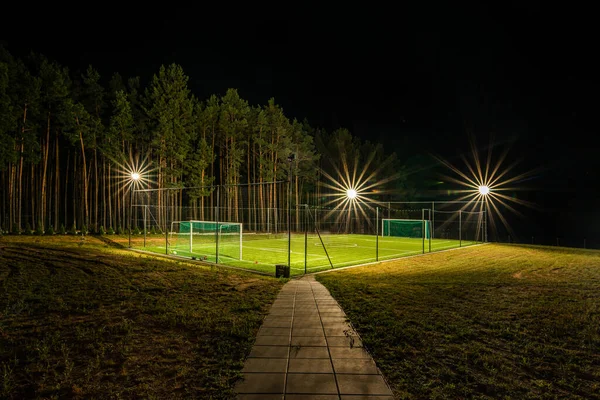 Ormanın yanındaki boş çocuk parkı.