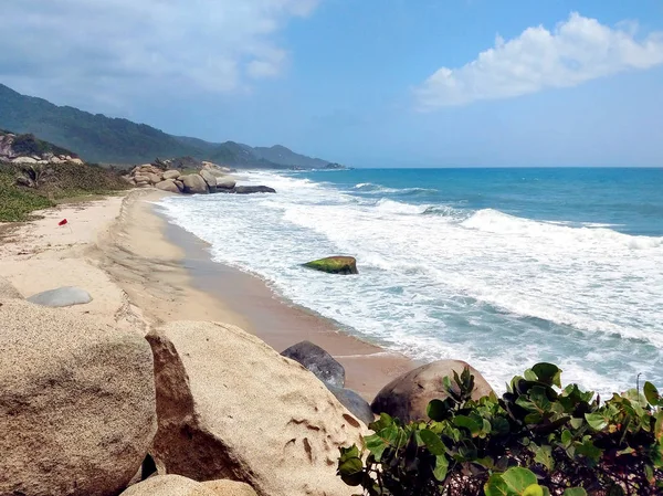 Hermosas Puestas Sol Colombianas Mar —  Fotos de Stock