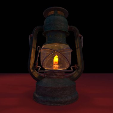 3d Render vintage lamba, şeffaf arkaplan ile antika sunum, tiff biçimi